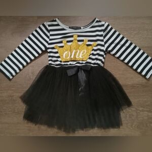 IBTOM CASTLE Baby Girl ONE Birthday Dress Sz 12-18 Months